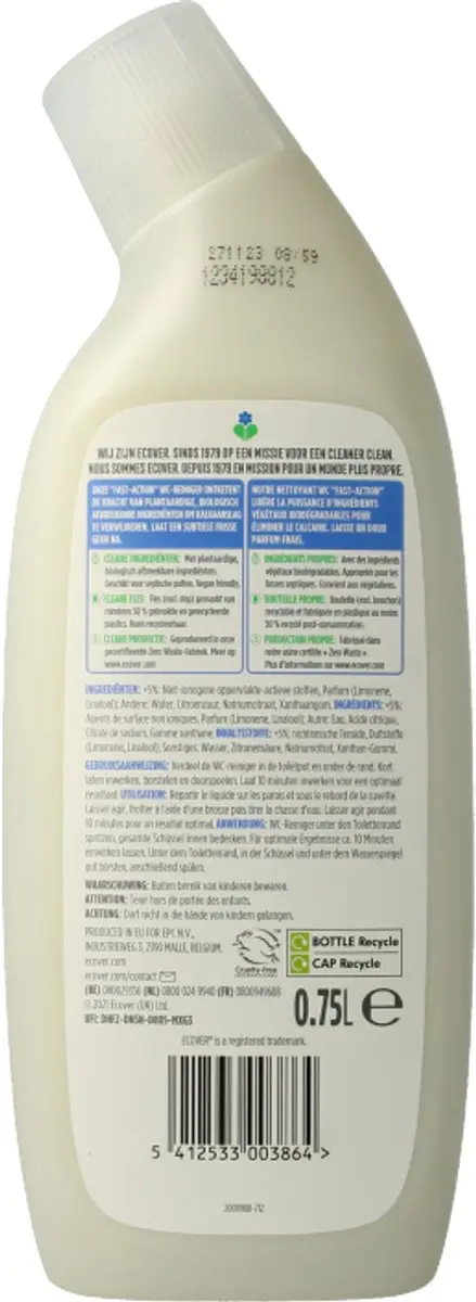 Ecover Toiletreiniger Zeebries & Salie 750ml