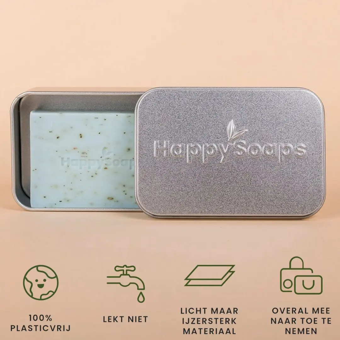 HappySoaps Bewaar- en Reisblik voor Body Bar - Zilverkleurig - afbeelding 2 van 6