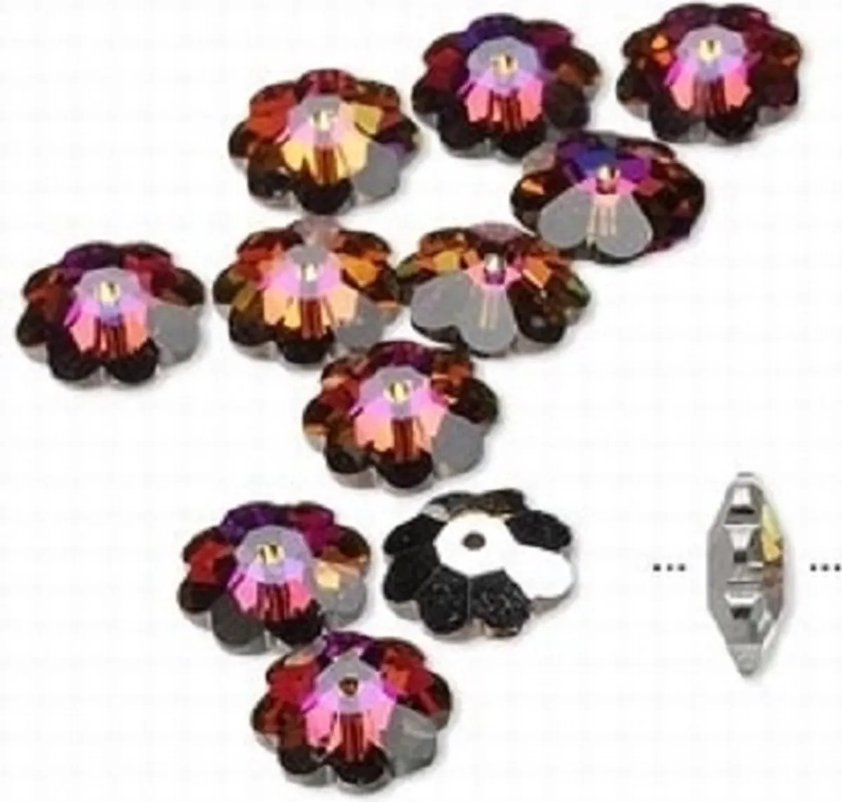 Swarovski Elements Marguerite 18 Stuks 10mm Crystal Vulcano