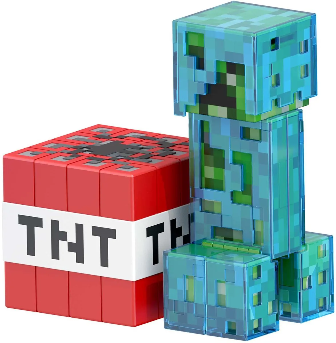 Minecraft Diamanten Niveau Creeper Figuur HLL31 - Meerkleurig - afbeelding 6 van 6