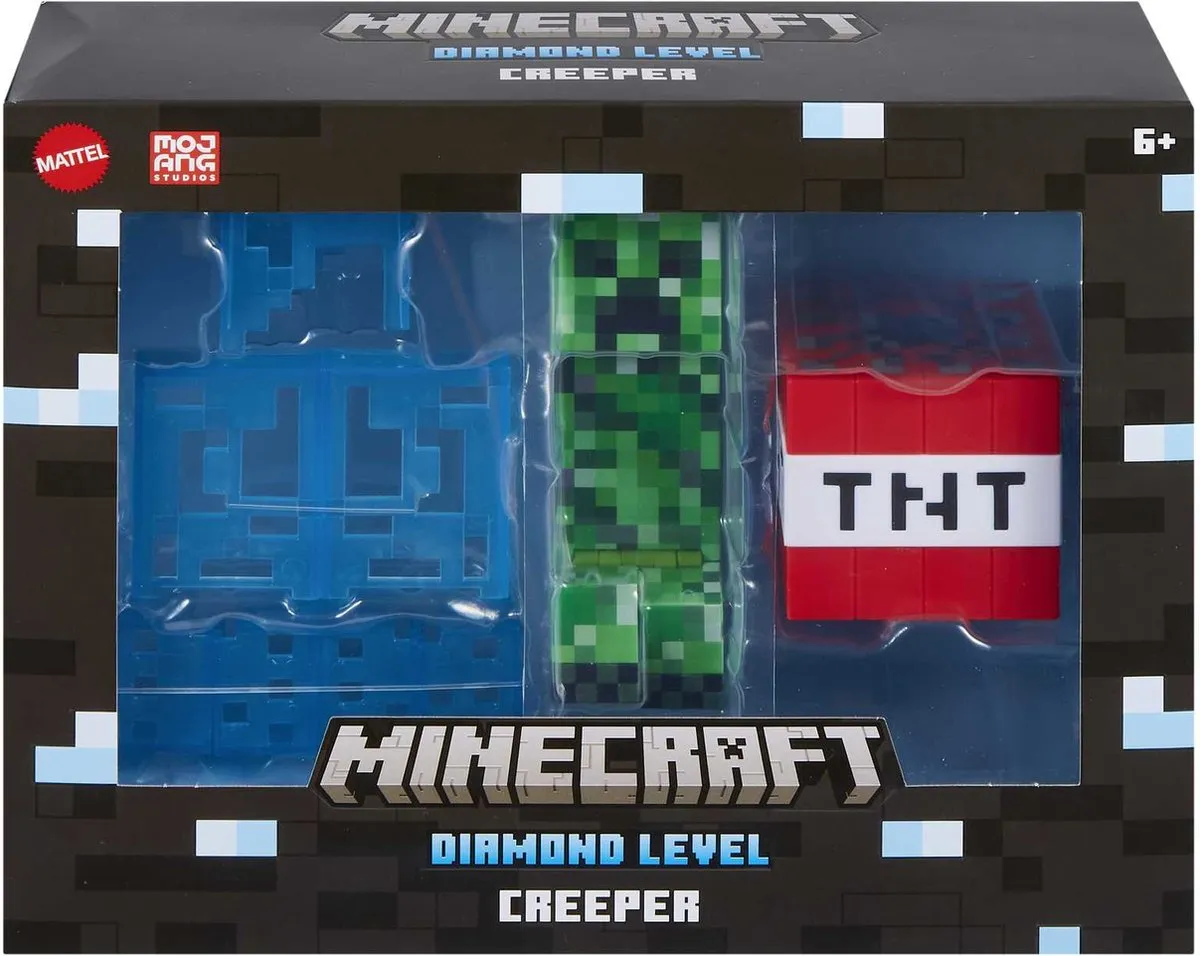 Minecraft Diamanten Niveau Creeper Figuur HLL31 - Meerkleurig