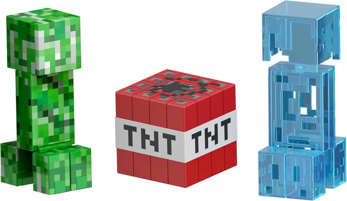 Minecraft Diamanten Niveau Creeper Figuur HLL31 - Meerkleurig