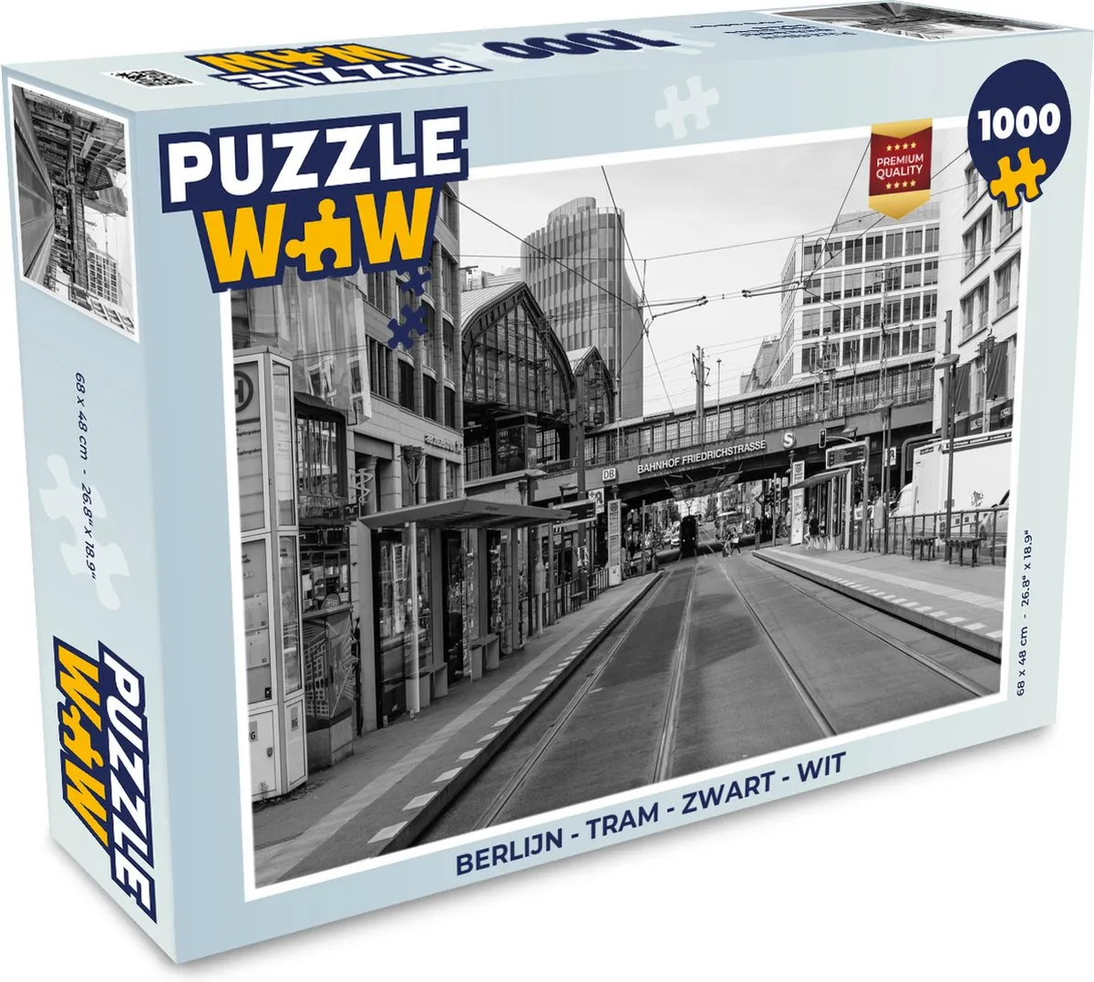 PuzzleWow Berlijn Tram Legpuzzel 1000 Stuks - Multicolor