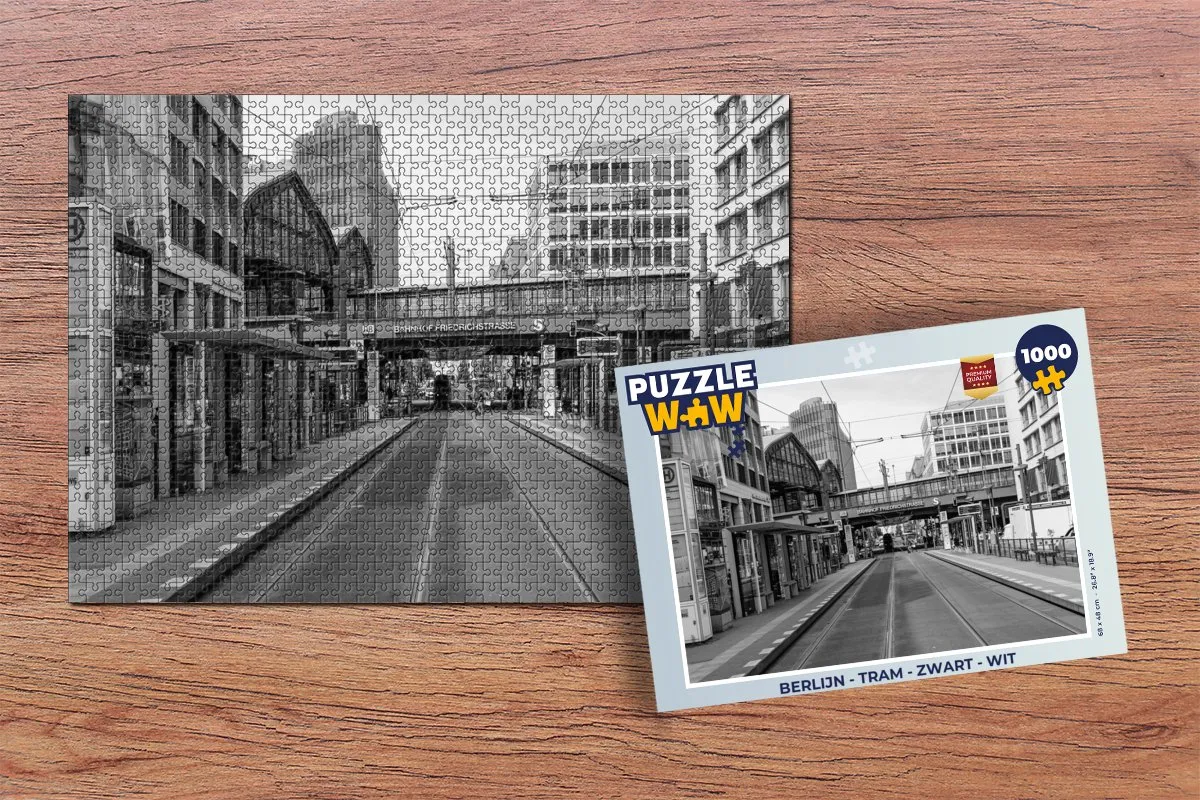 PuzzleWow Berlijn Tram Legpuzzel 1000 Stuks - Multicolor