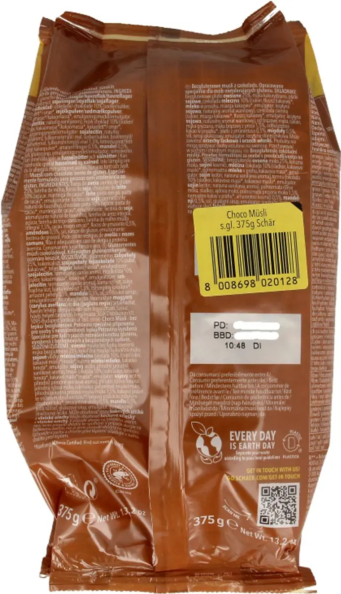 Schar Muesli Choco 375g - afbeelding 2 van 4