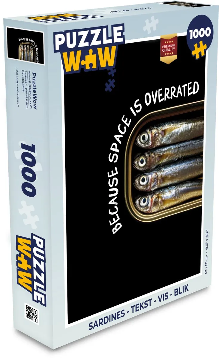 PuzzleWow Sardines Legpuzzel 1000 Stuks