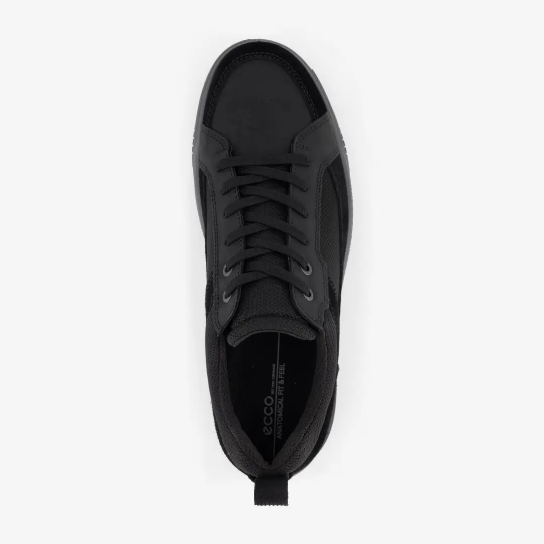 ECCO Bypath Tred suède heren veterschoenen zwart