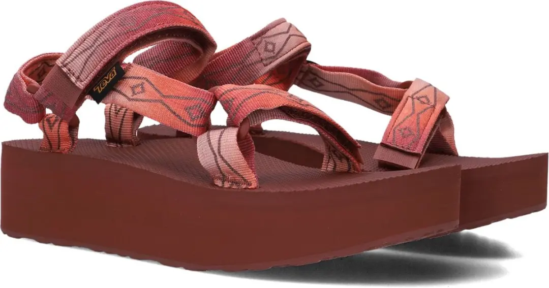 Teva Flatform Univeral Sunscape Sandalen - Rood - Maat 42 - afbeelding 3 van 6
