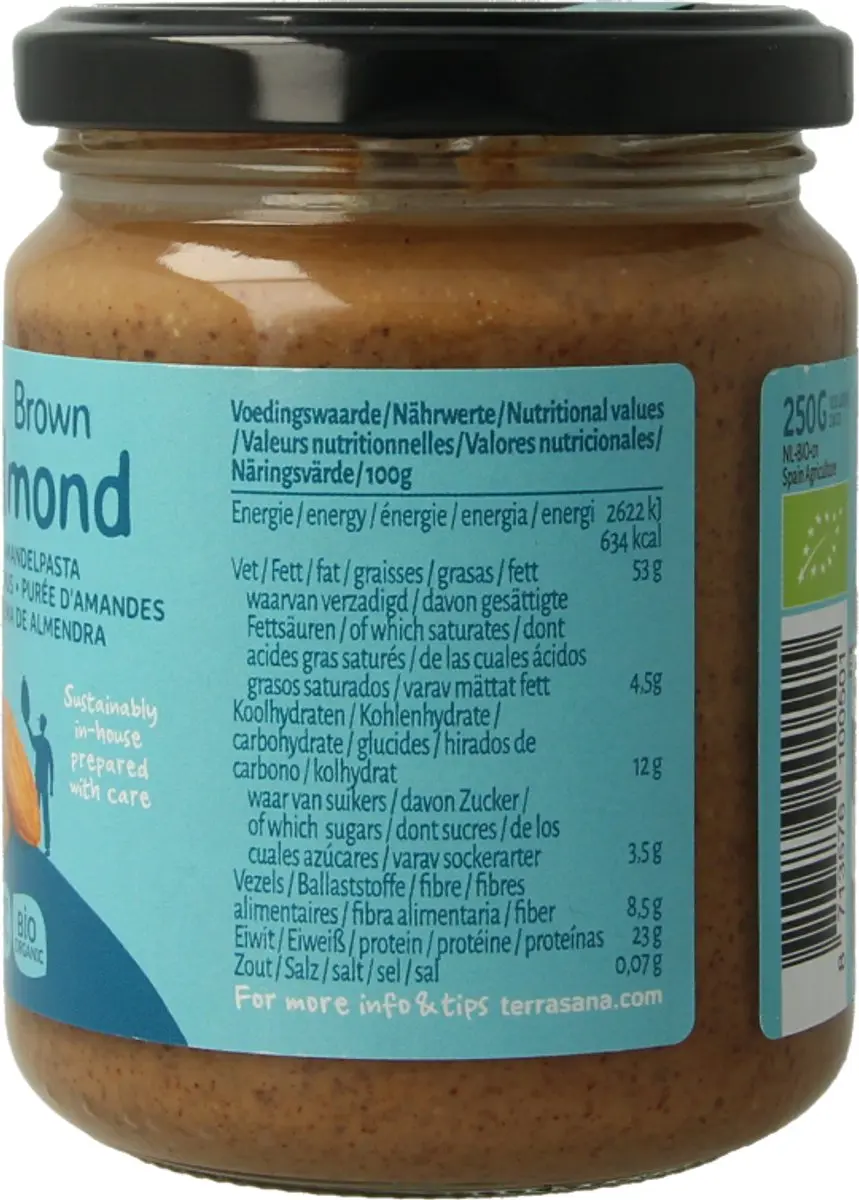 Terrasana Amandelpasta Zoutloos 250g