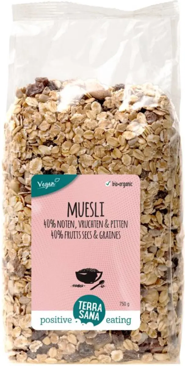 Terrasana Bio Muesli Noten & Zuidvruchten 750g