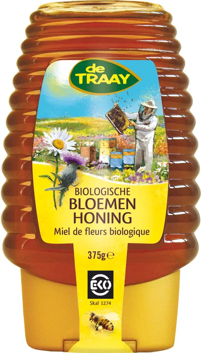 De Traay Bloemenhoning Knijpfles 365g - afbeelding 2 van 6