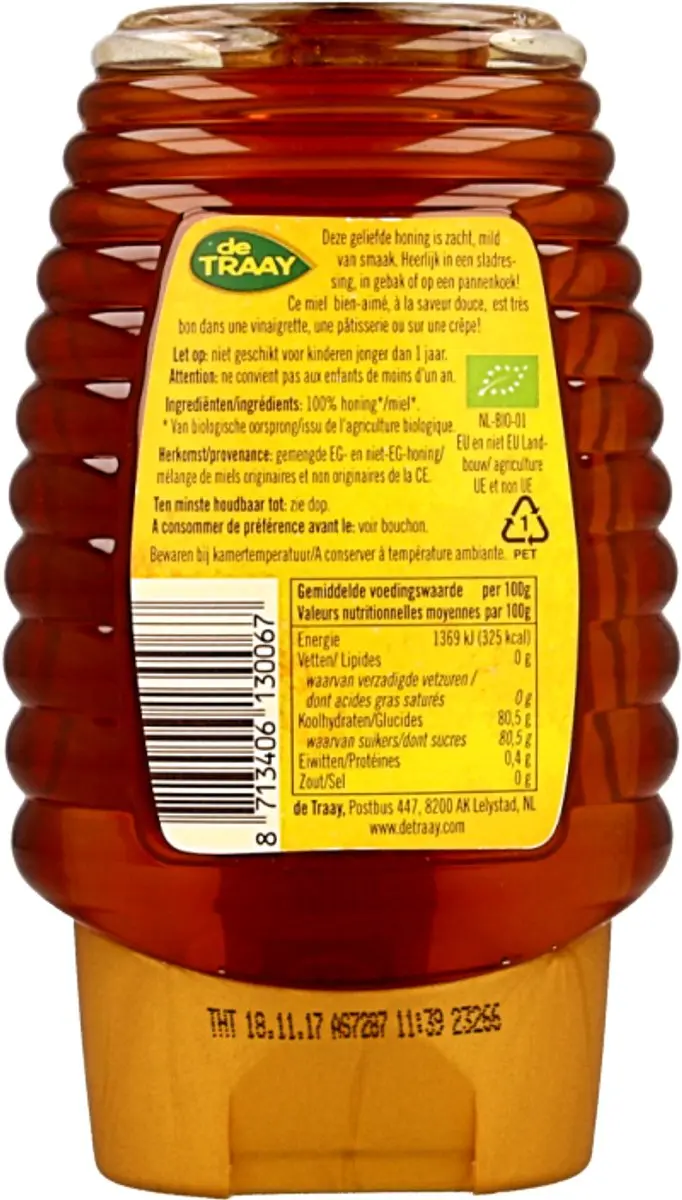 De Traay Bloemenhoning Knijpfles 365g - afbeelding 3 van 6