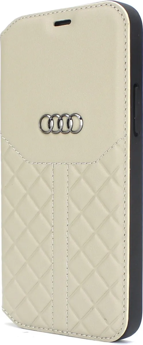 Audi Q8 Serie Hoesje iPhone 12 Mini - Beige - 2 Pasjes