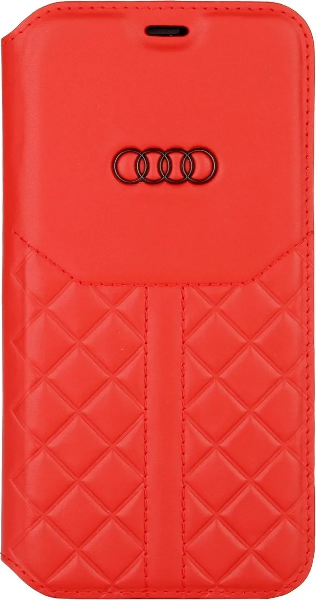 Audi Q8 Serie iPhone 12 Pro Max Hoesje - Rood - 2 Pasjes
