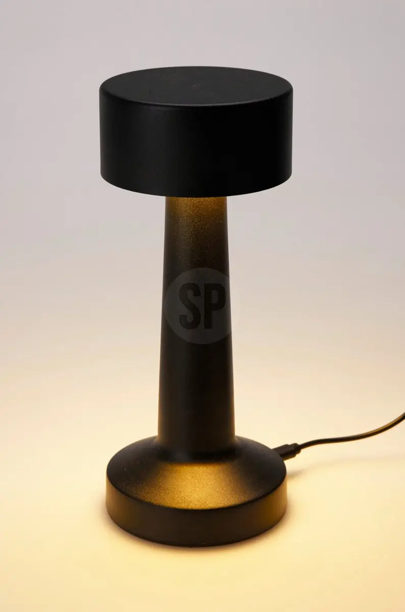 Konges Sløjd LED Tafellamp Zwart - Ø8xH21cm