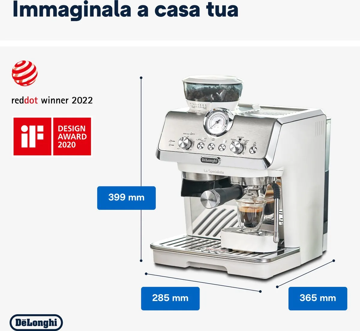 De'Longhi Dedica Arte EC9155.W Espressomachine - 1,7L - Wit