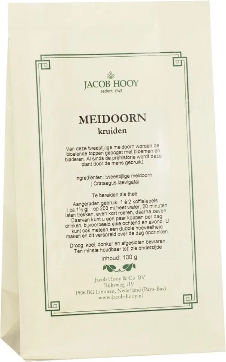 Jacob Hooy Meidoornkruiden Gemalen 100g