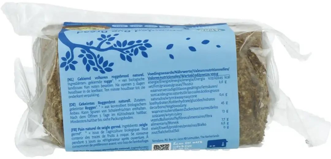 Terrasana Gekiemd Roggebrood 400g