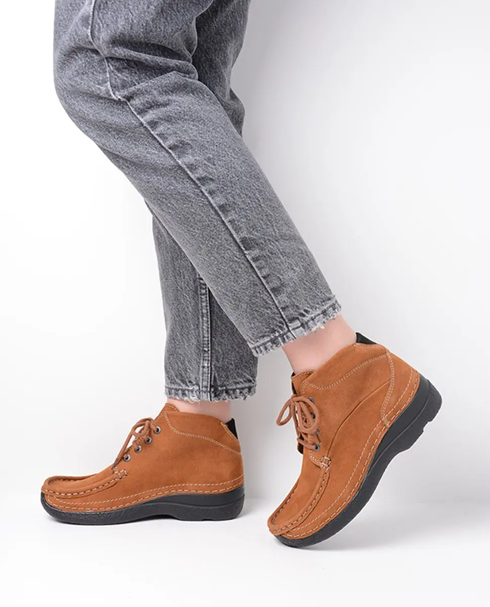 Wolky Roll Shoot Veterschoenen Cognac Nubuck