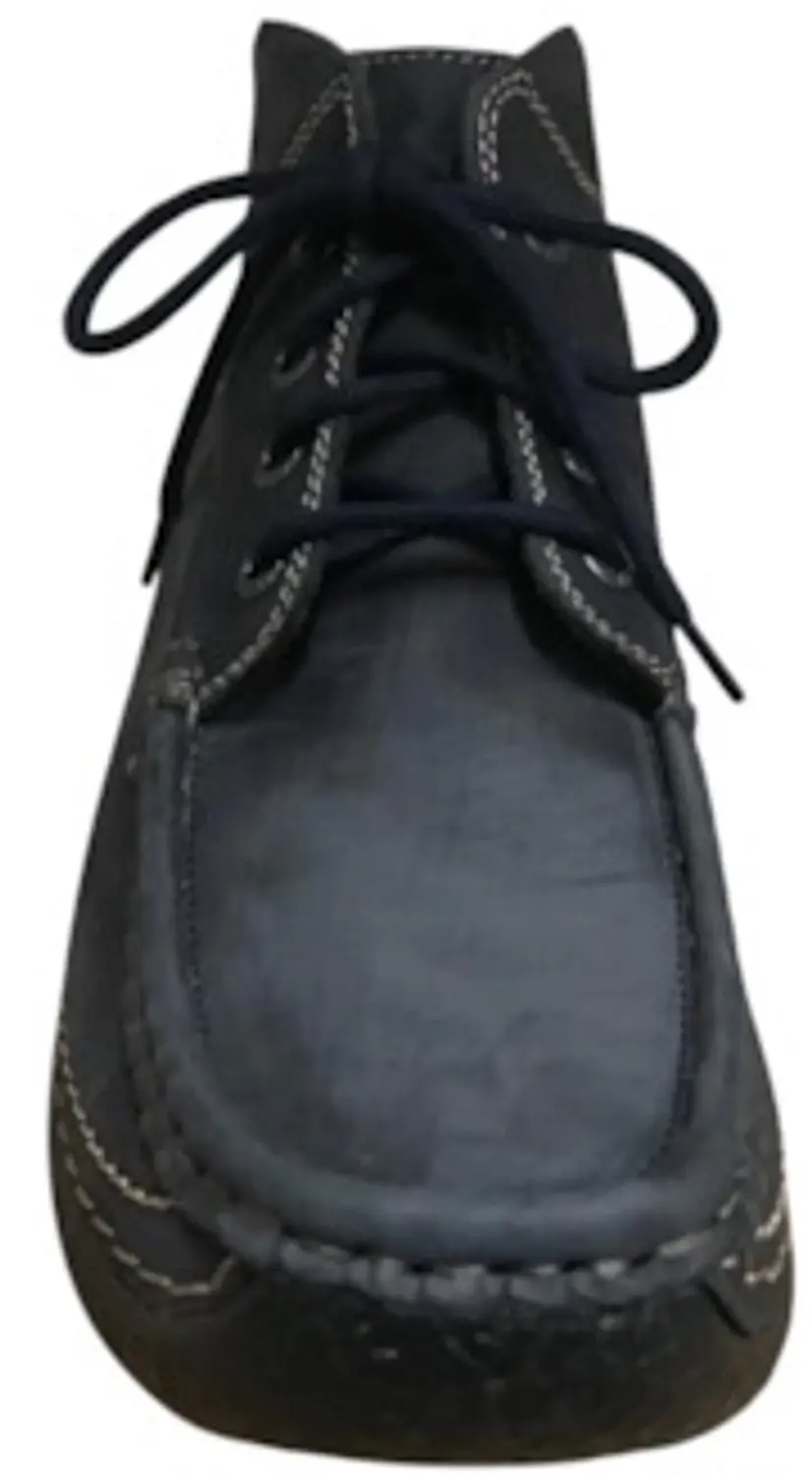 Wolky Roll Shoot Hoge Veterschoenen - Blauw Nubuck