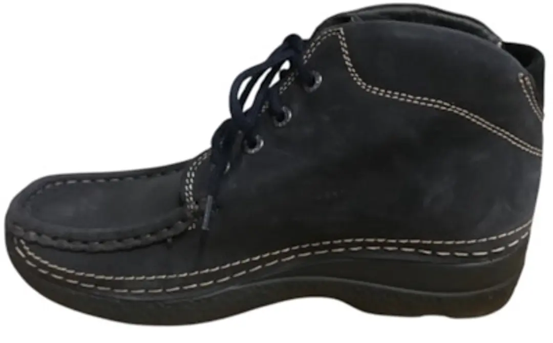 Wolky Roll Shoot Hoge Veterschoenen - Blauw Nubuck