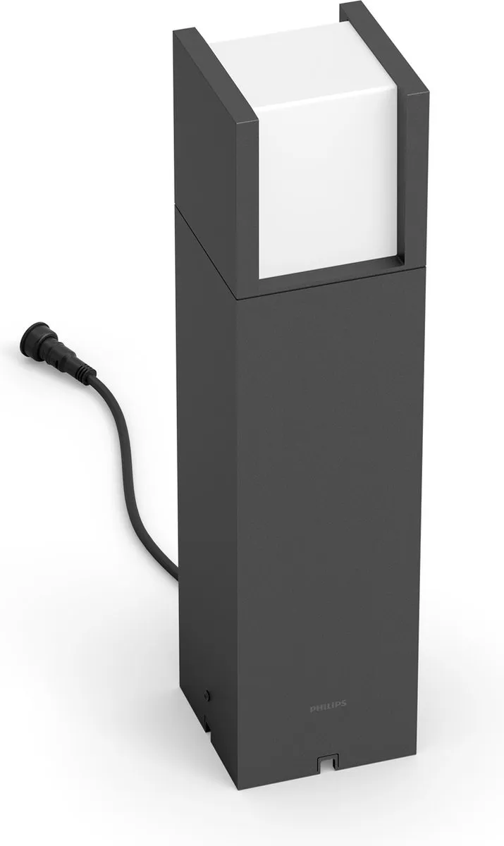 Philips LED Arbour Sokkellamp 6W - Antraciet - Warmwit