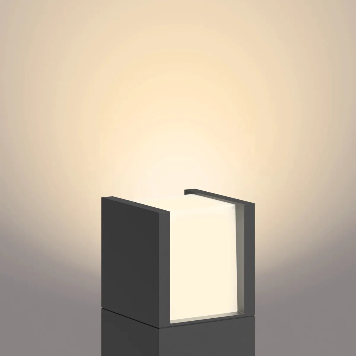Philips LED Arbour Sokkellamp 6W - Antraciet - Warmwit