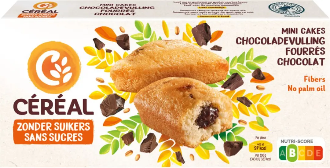 Cereal Mini Cakes Chocoladevulling 150g - 5 Stuks - afbeelding 3 van 5