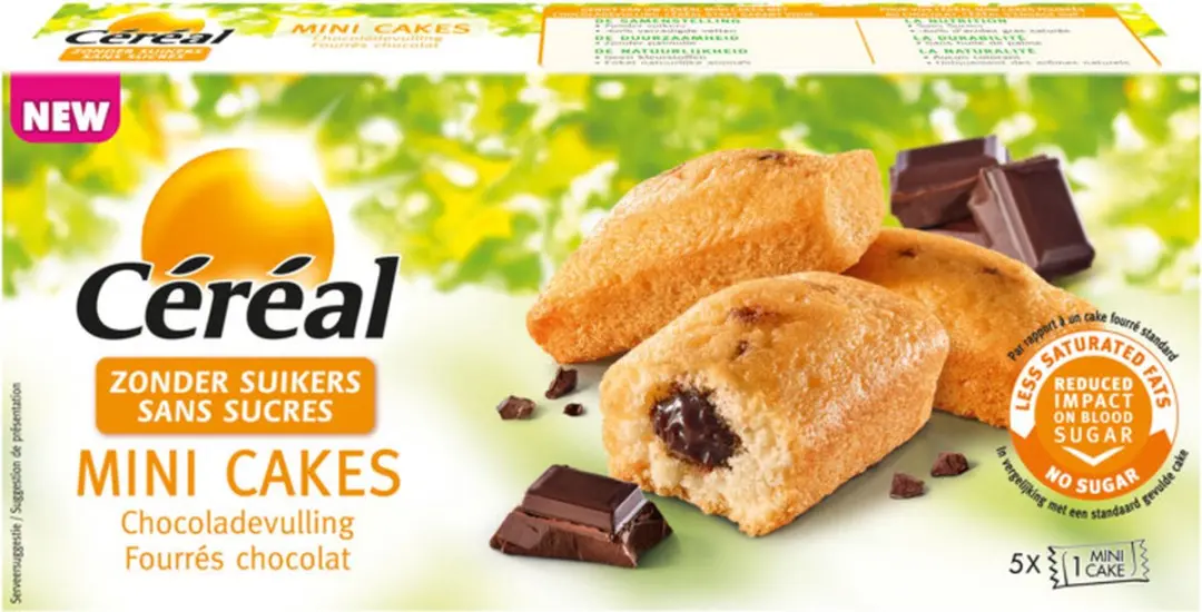 Cereal Mini Cakes Chocoladevulling 150g - 5 Stuks - afbeelding 4 van 5