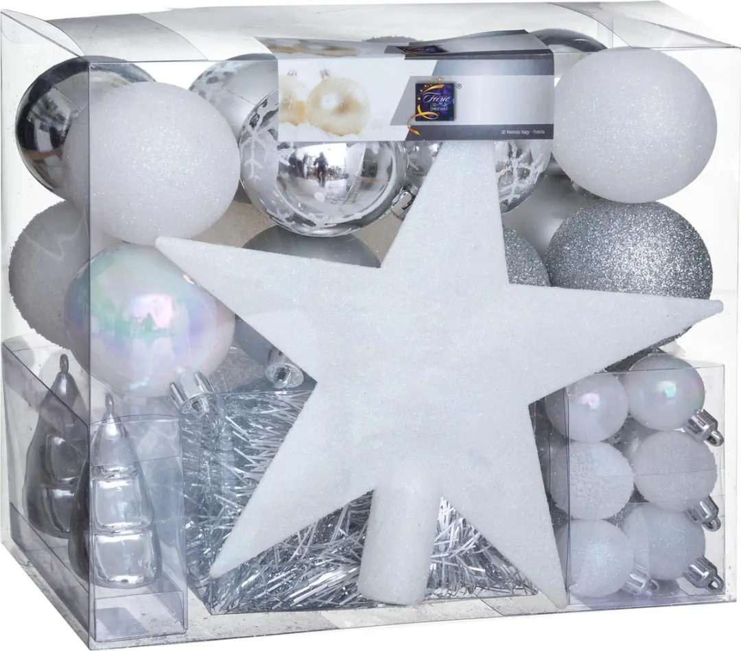 Kerstballenset 44 delig met kerstster