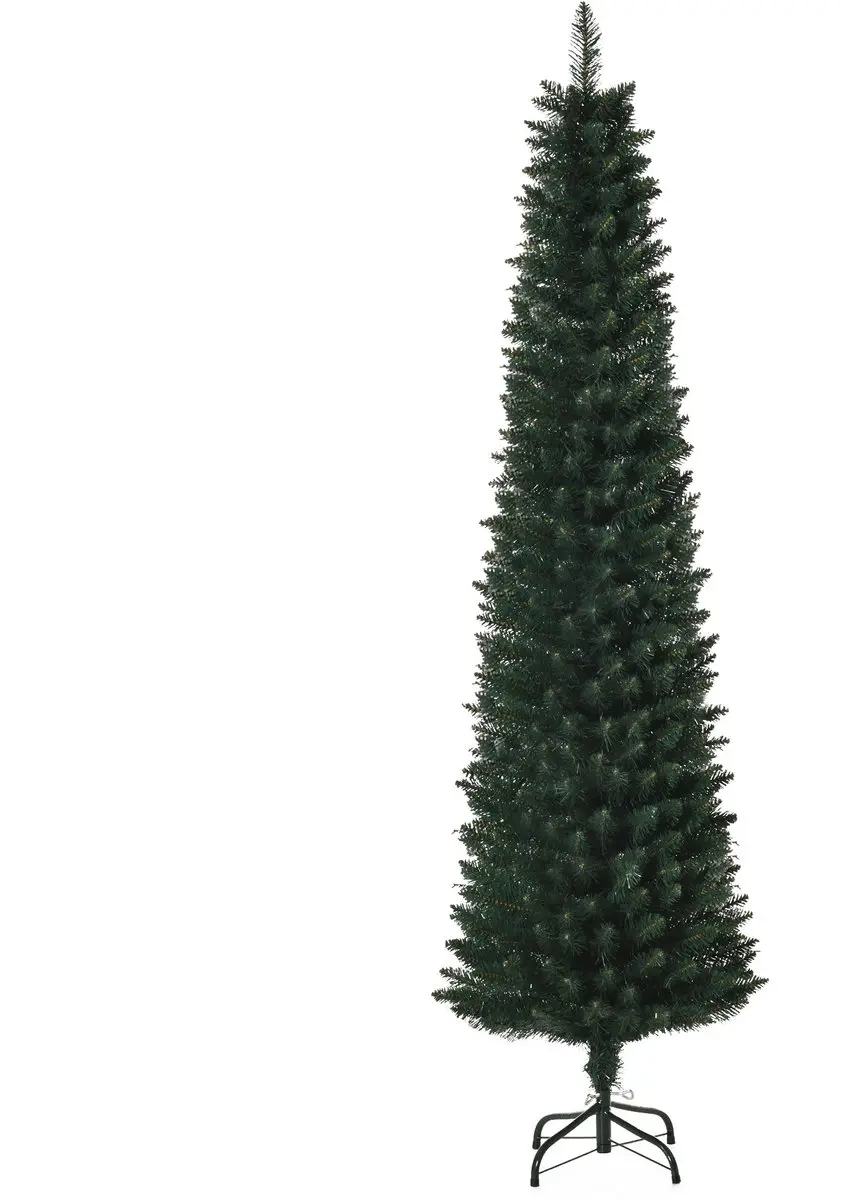 HOMCOM Kerstboom Kunststof, Metaal Diameter 56 x 180H cm Groen