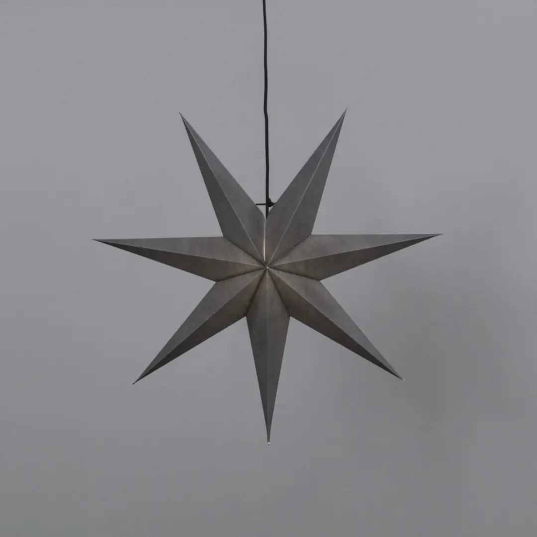 Star Trading Hangende Kerstster 70x70cm - Zwart - 1 Lichtpunt - afbeelding 2 van 6
