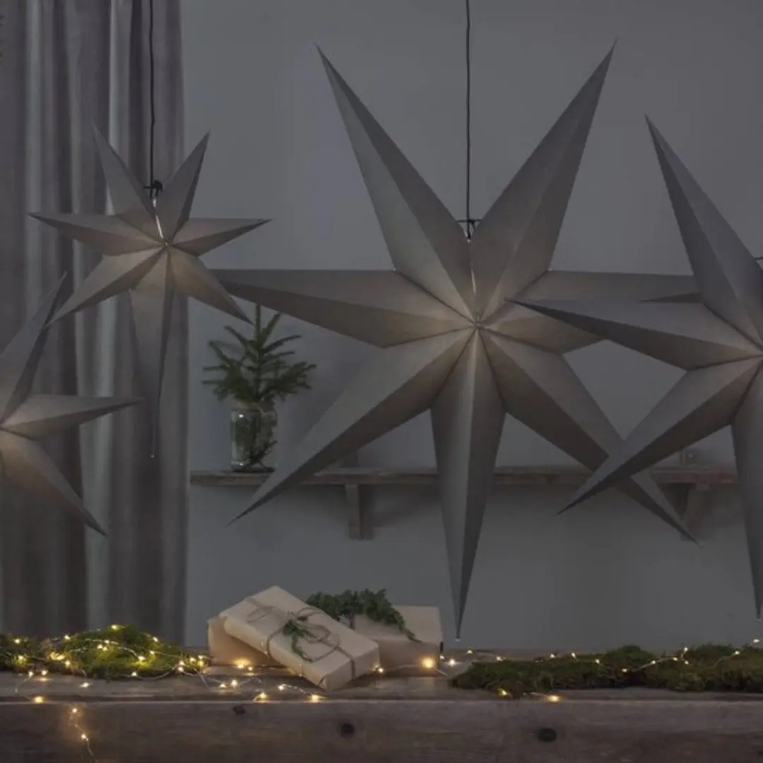 Star Trading Hangende Kerstster 70x70cm - Zwart - 1 Lichtpunt - afbeelding 6 van 6