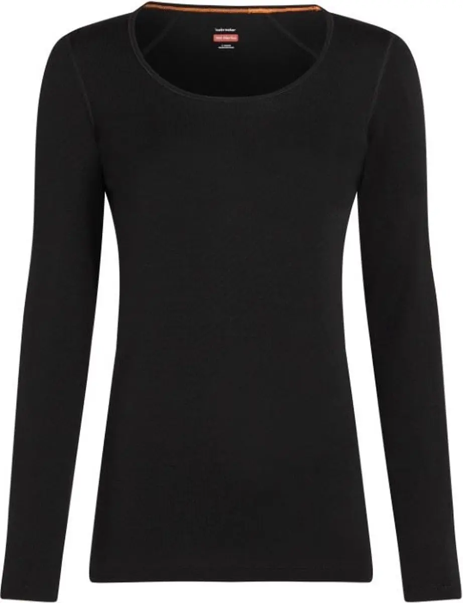 Icebreaker Merino 260 Tech LS Scoop Thermoshirt Dames Black L