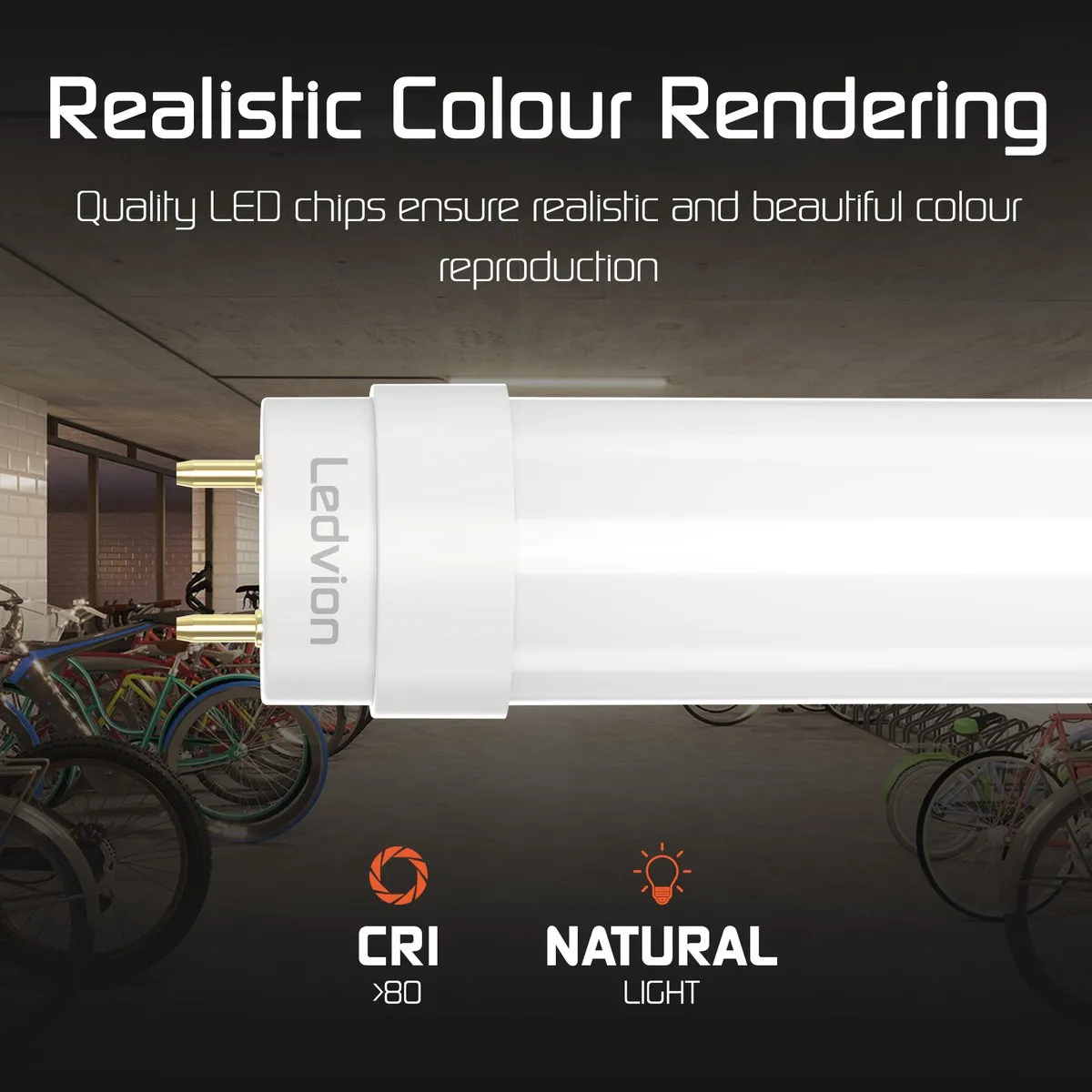LEDVION LED TL Buis 60cm 9W 4000K - Helder - afbeelding 6 van 6