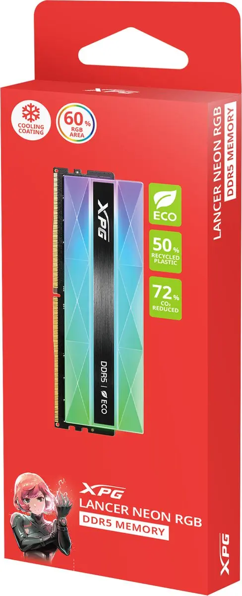 ADATA XPG LANCER NEON AX5U6400C3216G-DCLANRSG DDR5 Geheugen - 32GB (2x16GB)