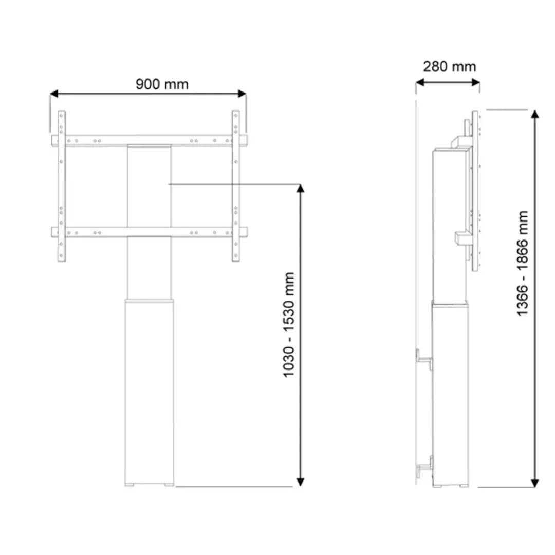 Neomounts PLASMA-W2250BLACK TV Steun - 42-100" - Gemotoriseerd - Zwart - afbeelding 3 van 4