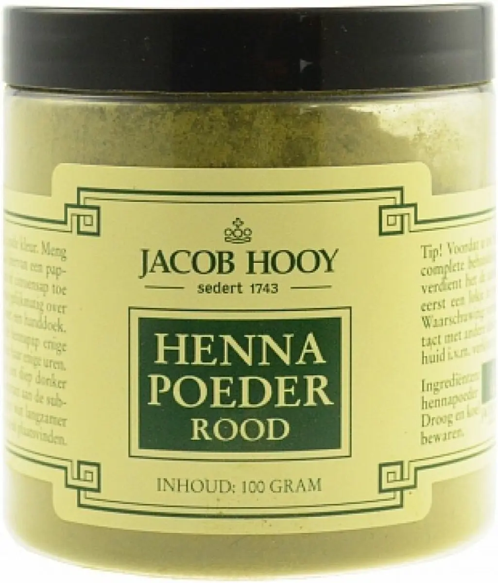 Jacob Hooy Hennapoeder Rood 100ml