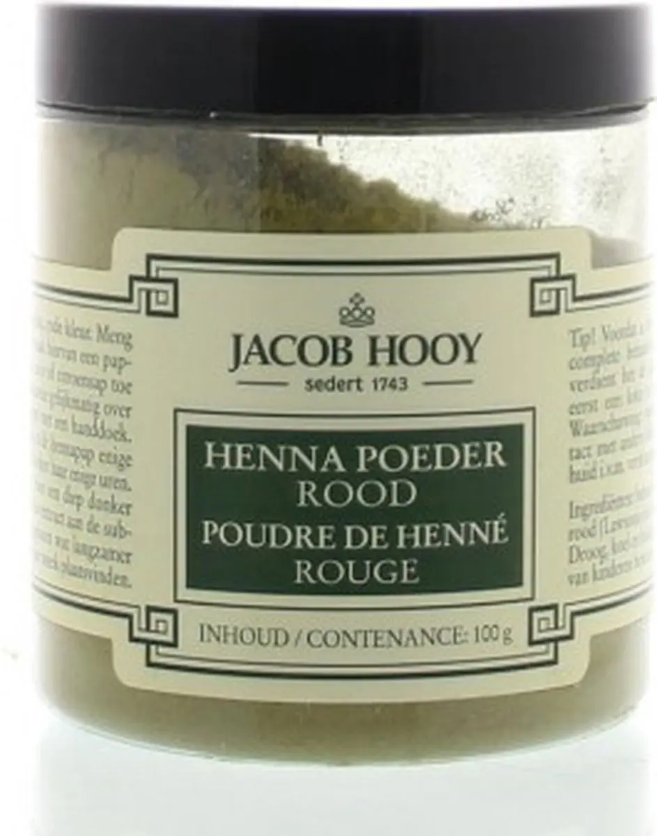 Jacob Hooy Hennapoeder Rood 100ml
