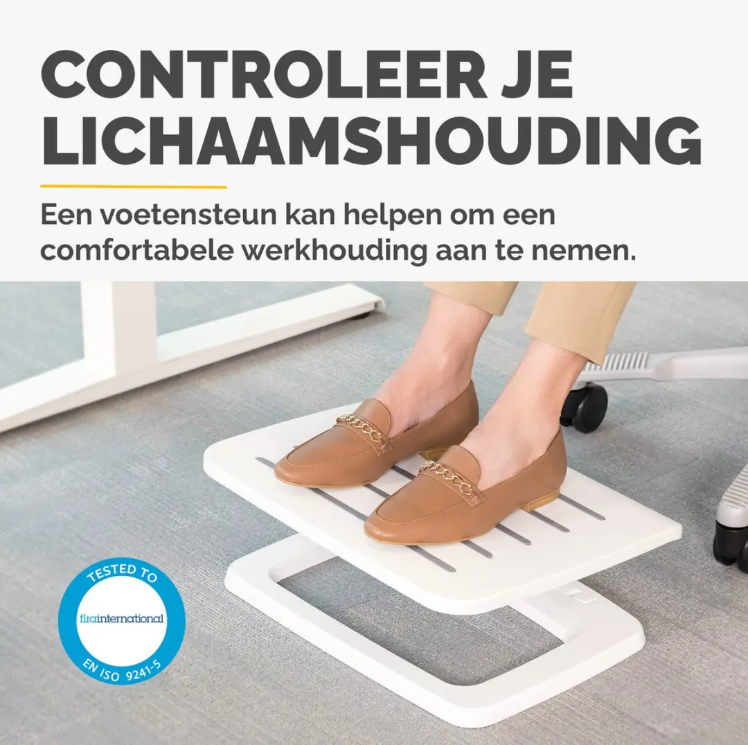 Fellowes Hana LT Voetensteun - Wit - afbeelding 2 van 6