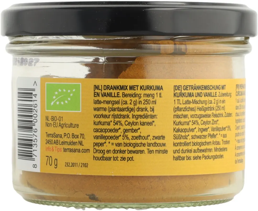 Terrasana Latte Curcuma Vanille 120g