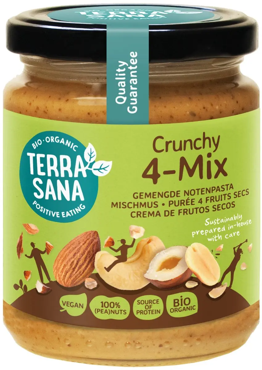 Terrasana 4-Mix Crunchy Notenpasta Bio 250g