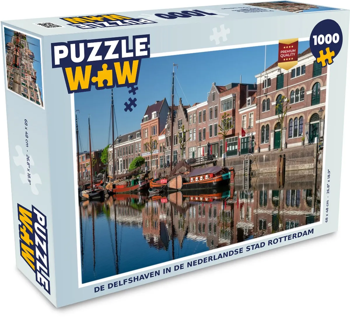 PuzzleWow Rotterdam Zomer Reflectie Legpuzzel 1000 Stuks - Multicolor