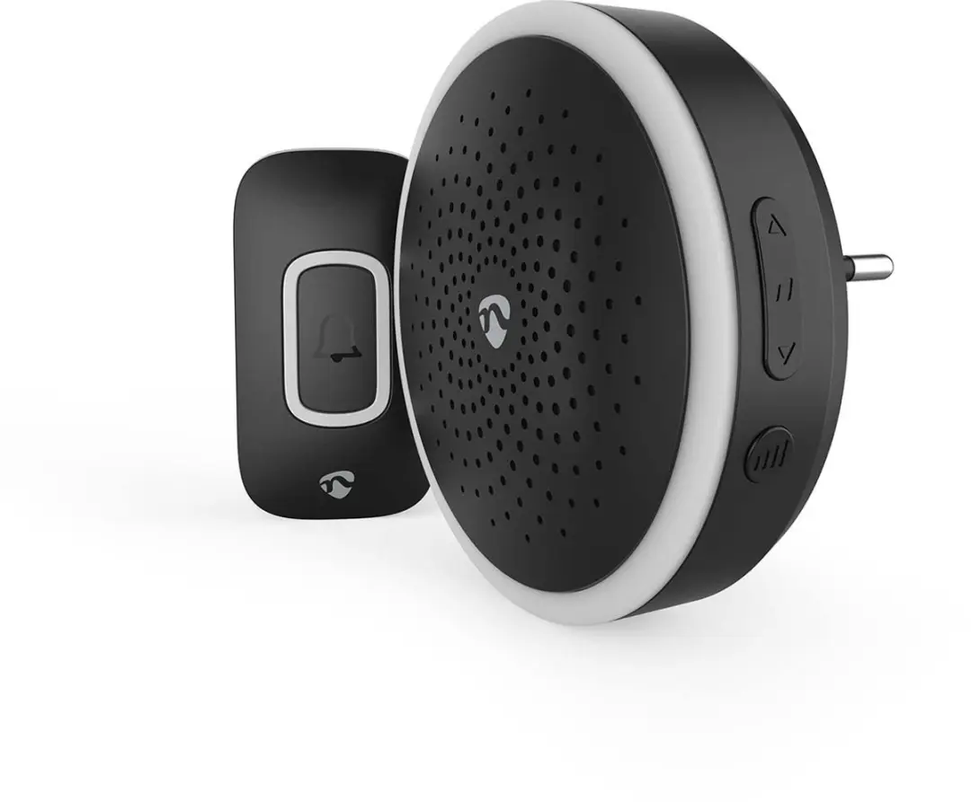 Nedis Draadloze Deurbelset DOORB10CBK - 1 Ontvanger - 150m Bereik - 80dB - Zwart - afbeelding 5 van 5