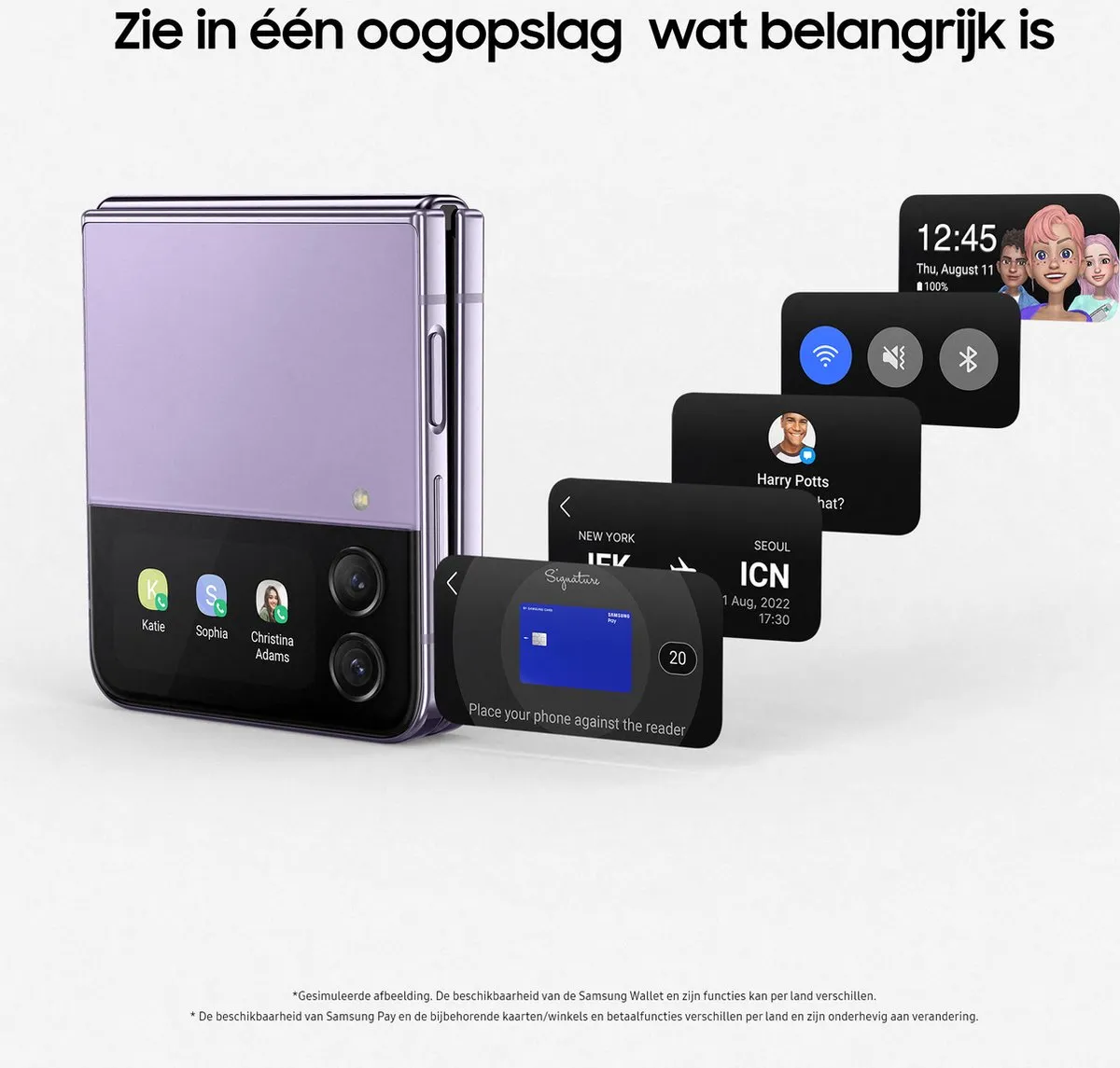 Samsung Galaxy Z Flip 4 SM-F721BLVHEUB - 256GB - Paars