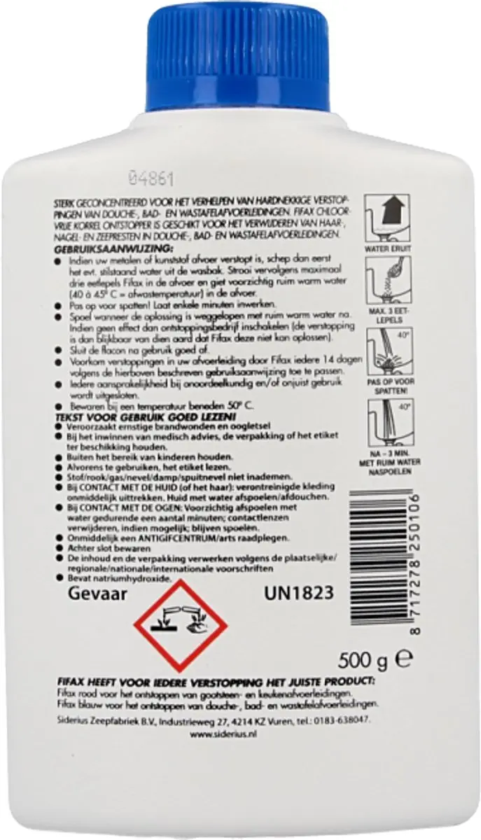 Fifax Badkamer Ontsteker Metaal 500g - Blauw - afbeelding 2 van 6