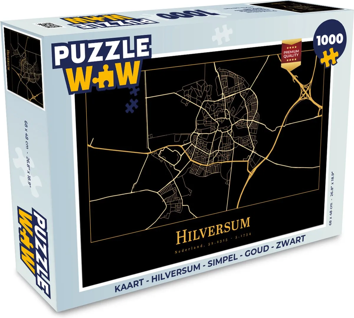 PuzzleWow Hilversum Legpuzzel 1000 Stuks - Multicolor