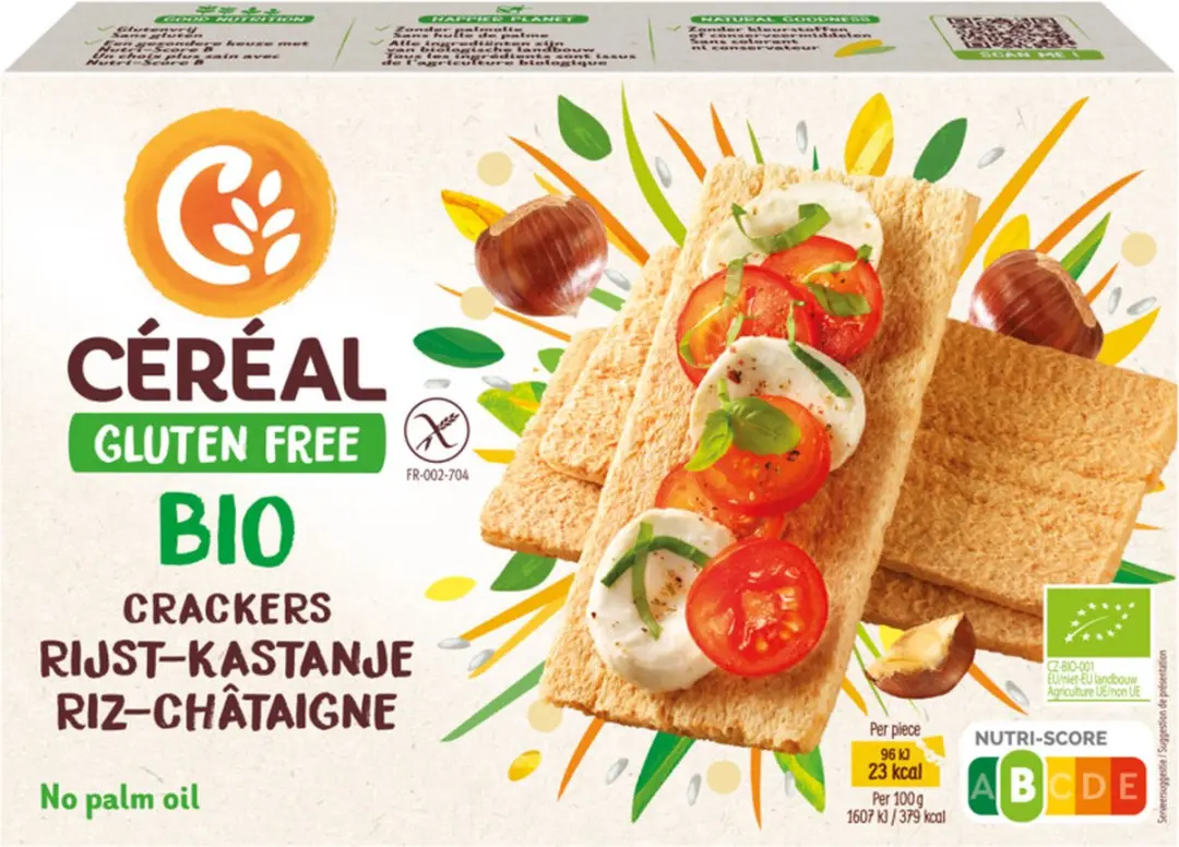 Cereal Cracker Rijst & Kastanje Glutenvrij 250g