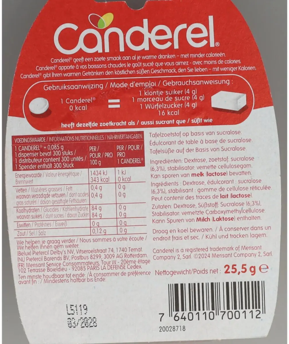 Canderel Dispenser 300 Stuks - 25,5g