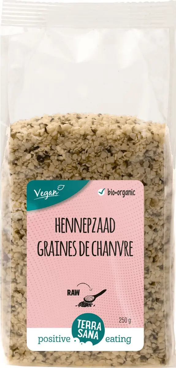 Terrasana Gepeld Hennepzaad RAW Superfood 250g